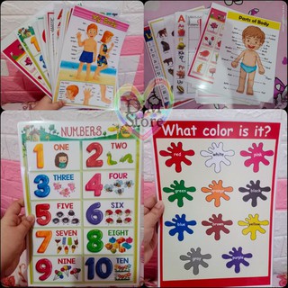 Kids learning material laminated chart waterproof
