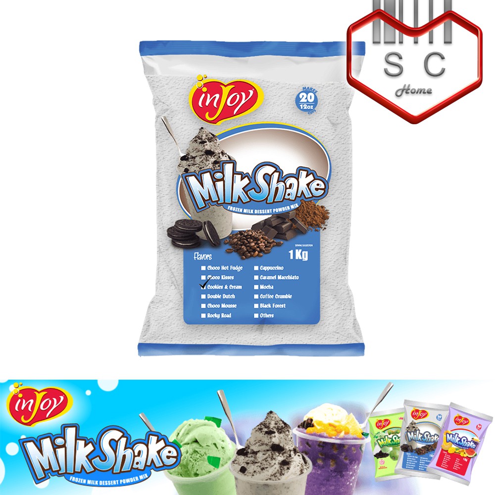 Sc Injoy Cookies And Cream Milkshake Milk Shake Powder 1kg Cookies N