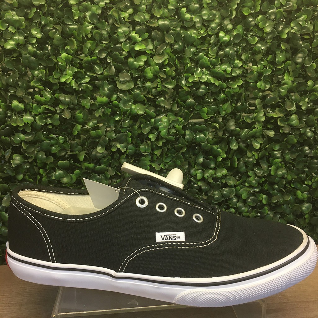 vans authentic lo pro black white