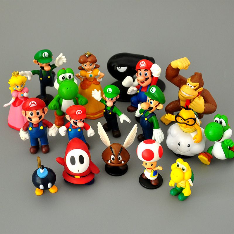 Super Mario Set Of 6/12/18 Mario Luigi Yoshi Tode Princess Peach Bowser ...