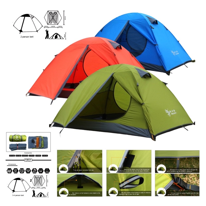 hillman 2 person camping tent aluminum poles Shopee Philippines