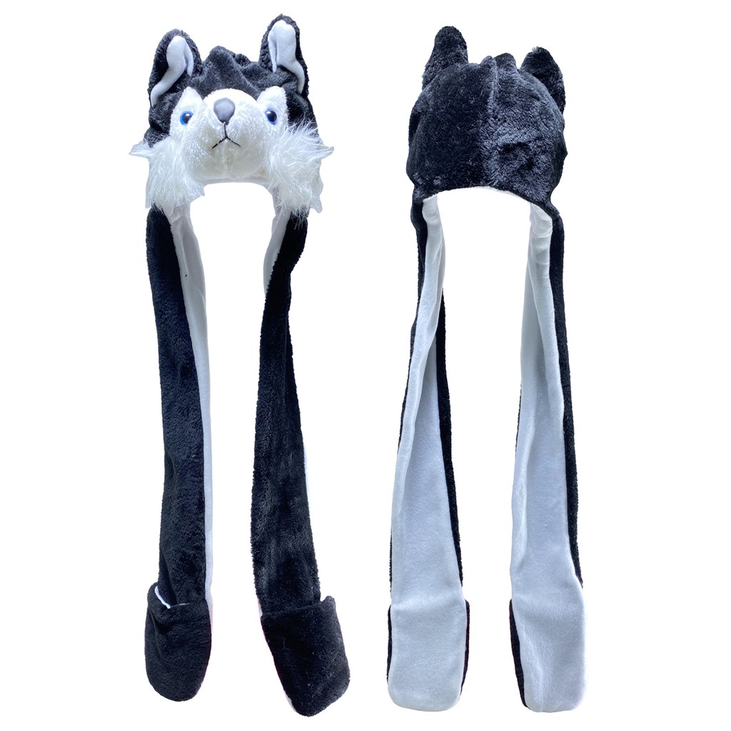 Plush Animal Hat Beanie With Ear Flaps And Hand Pockets In Combo Hat Scarf  Gloves Adult Children Shopee Philippines | Novelty Cartoon Wind Cap Ear Cap  Scarf Gloves Gloves Function Fur Hoodie