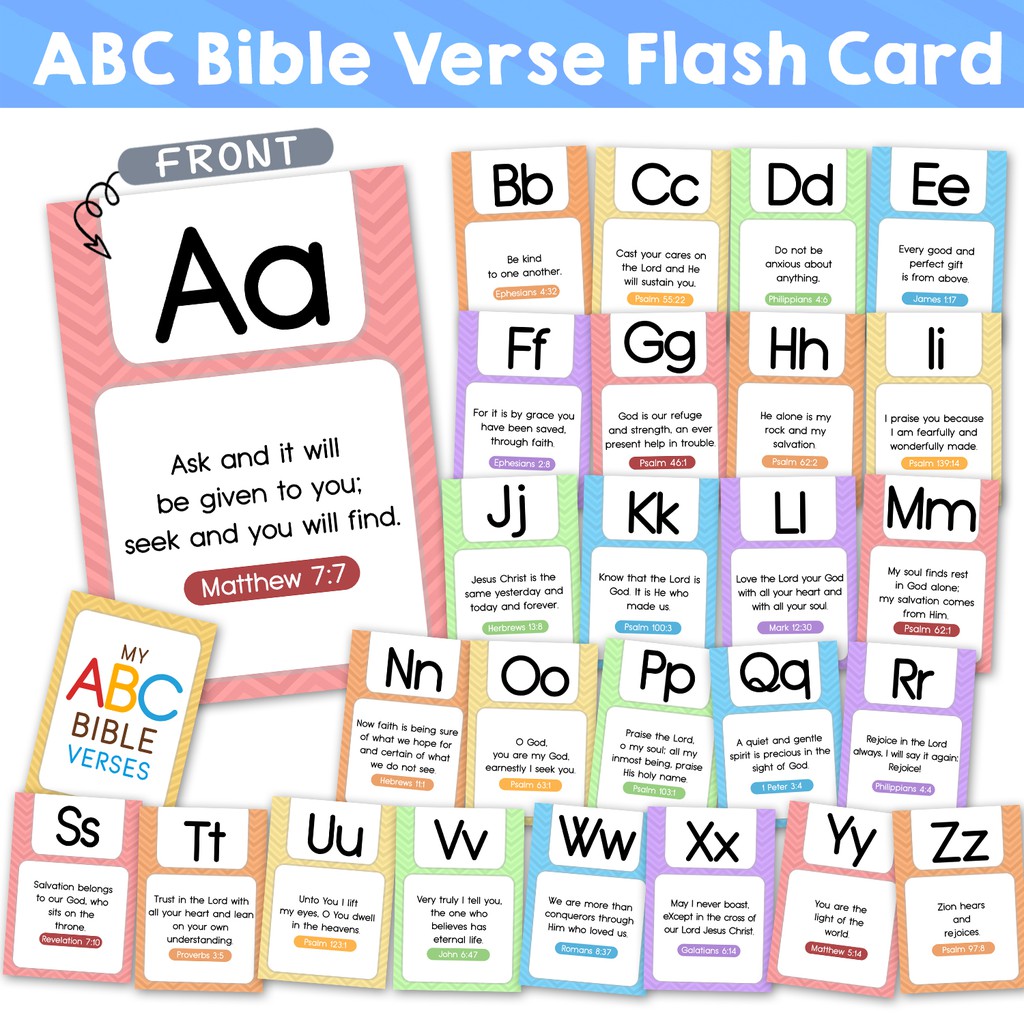 ABC Bible Verse Flash Card | Shopee Philippines