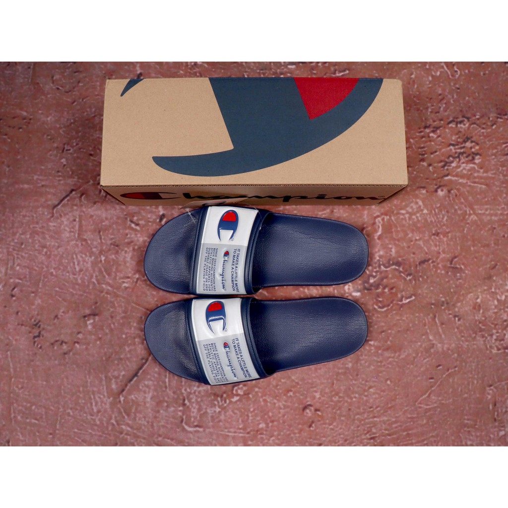 blue champion slippers