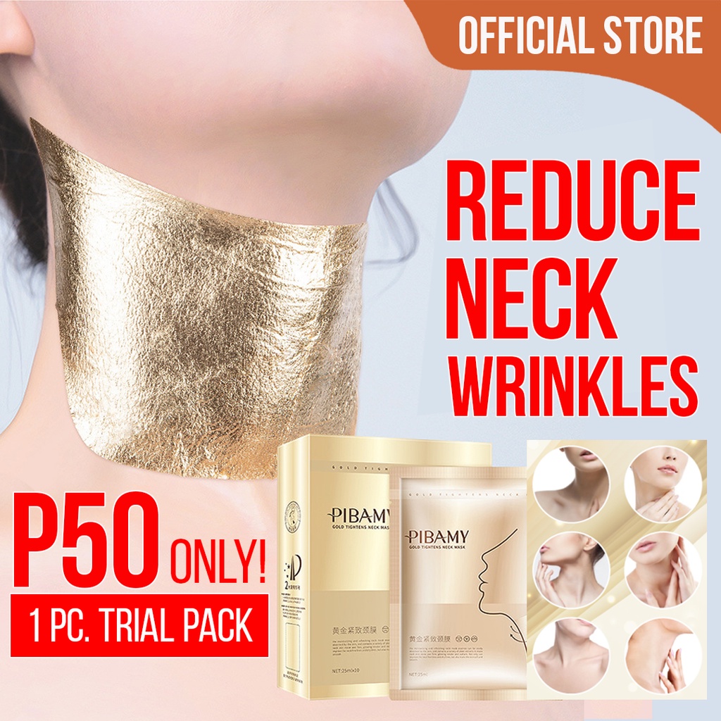 [1PC TRIAL PACK] AUTHENTIC PIBAMY GOLD Neck Mask, Neck Wrinkle Cream