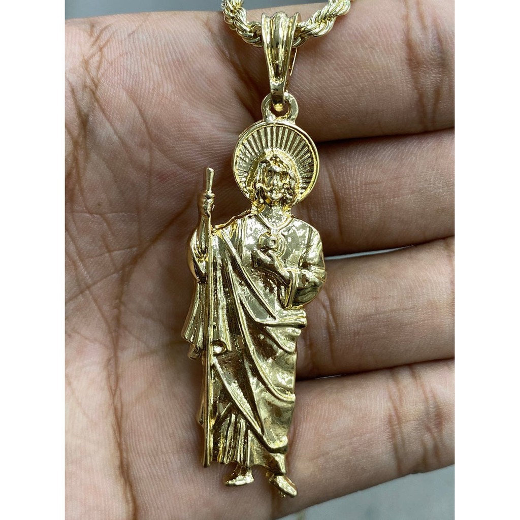 RELIGIOUS PENDANT, St Benedict Necklace, Sto Nino Hubad, Stainless ...