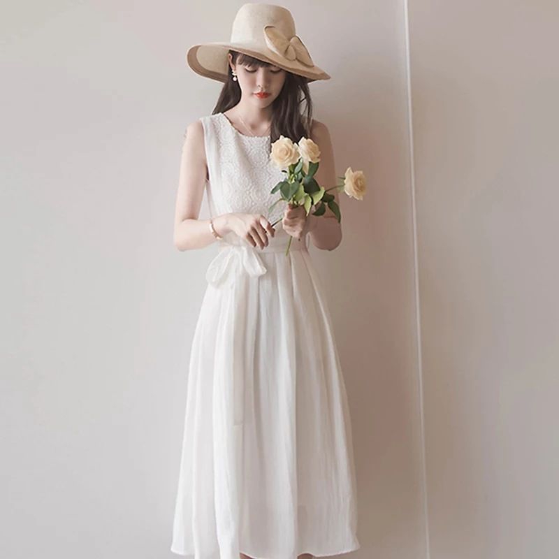 korean white dress