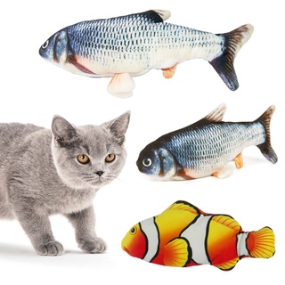 Electric Interactive Cat Wagging Chewing Toys Cats Pet Supplies USB Rechargeable Electric Fish