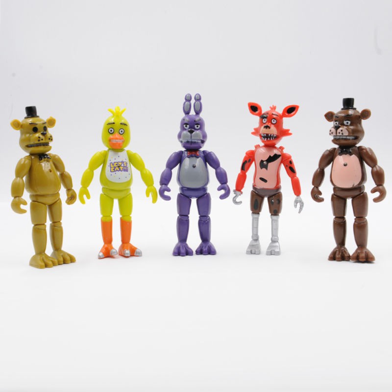 5pcs Lot Five Nights At Freddy S 6 Fnaf Figures With Light Shopee Philippines