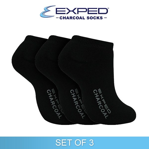 Exped Men’s Sports Thick Cotton Charcoal Foot Socks 540366 – Set of 3 ...