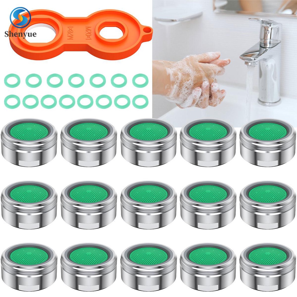 15pcs Faucet Aerator Kitchen Sink Faucet Flow Restrictor with Wrench