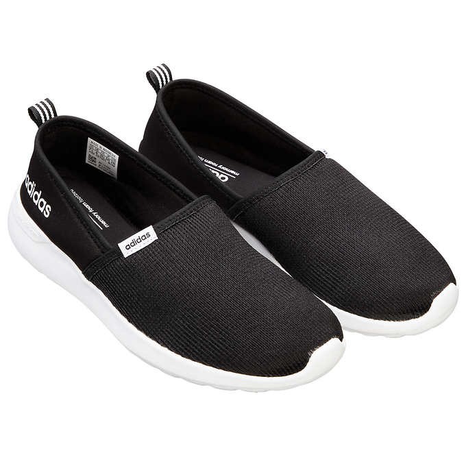 adidas lite racer slip on black