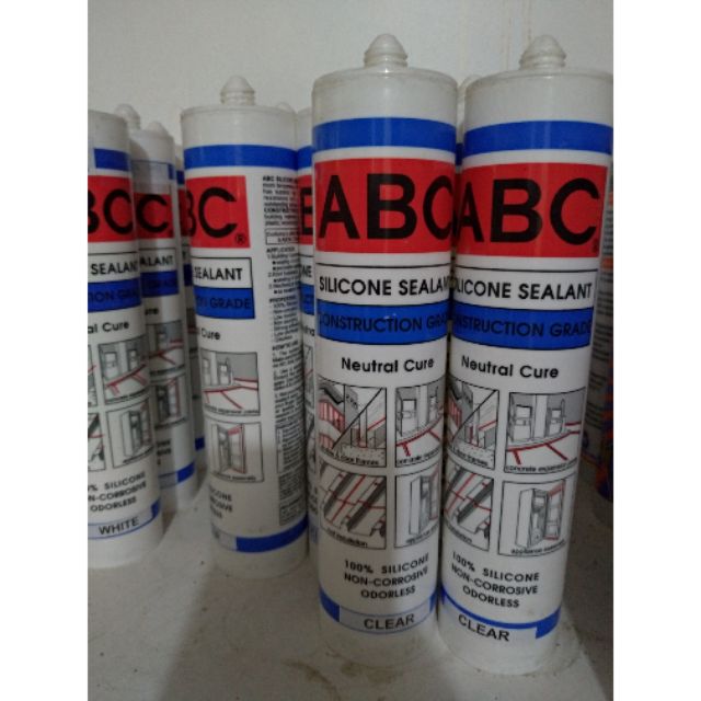 ABC Silicone Sealant (Construction Grade) Clear/Brown/White/Black/Light