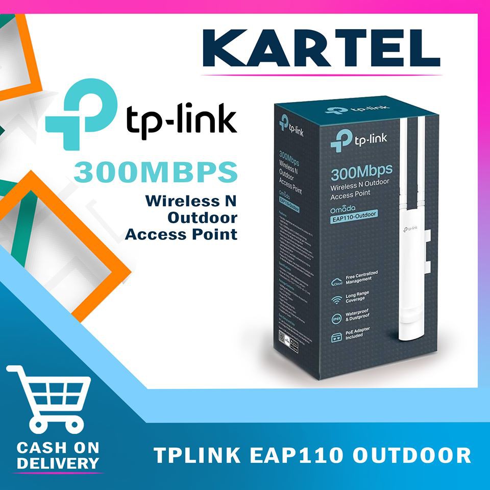 TPLink Omada EAP110Outdoor 300Mbps Wireless N Outdoor Access Point
