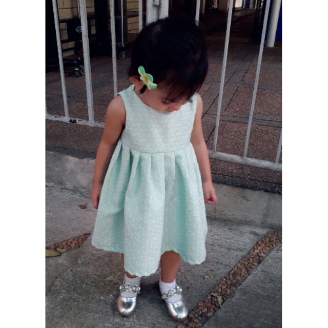 mint green dress for baby girl