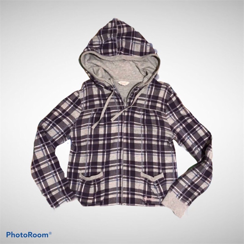 plaid hoodie