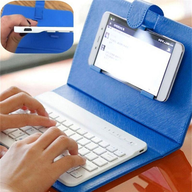 2-in-1 Portable PU Leather Wireless Keyboard Case Protective with Mobile  Phone Stand Holder Include Bluetooth Keyboard | Shopee Philippines