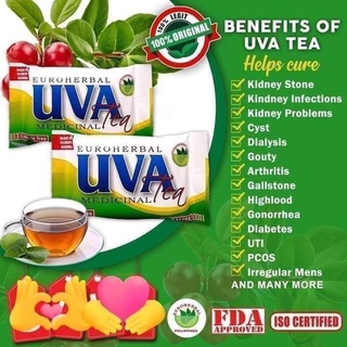 [SET OF 3 PACKS] Original Uva Tea  Organic Euroherbal Healing Wonder Miracle Medicinal Tea 20 Tea-ba #5