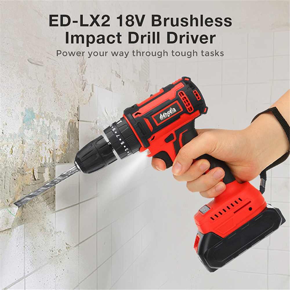 Mensela ED LX2 18V 3 In 1 Brushless Electric Impact Drill Driver