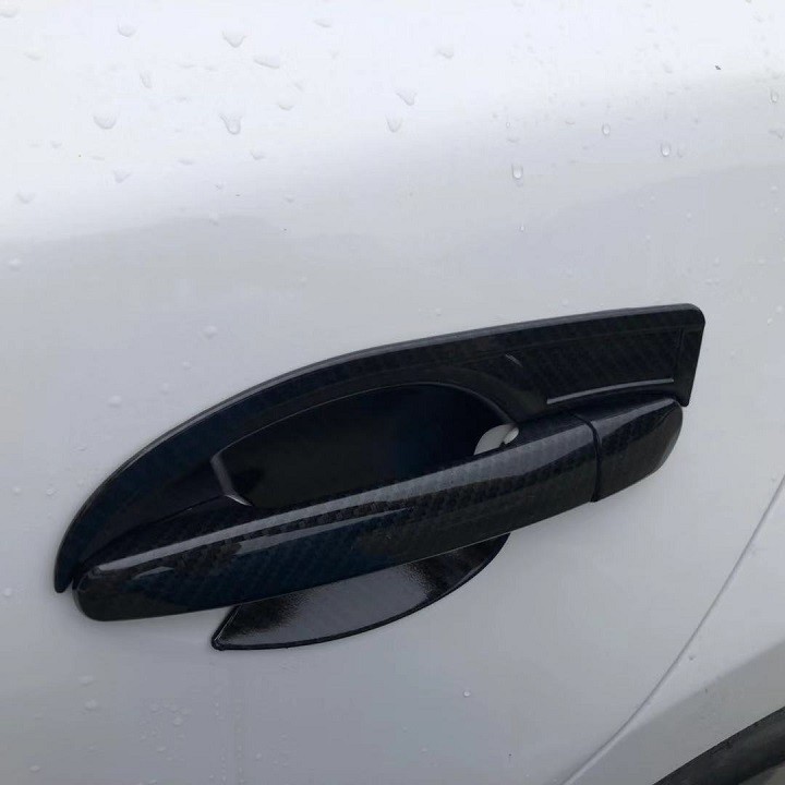 Full set of handles, door recesses MAZDA CX8 carbon pattern car door