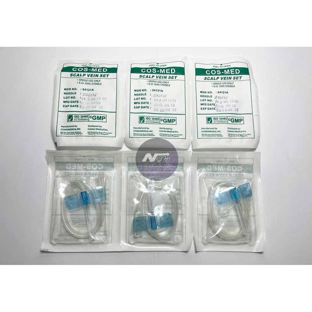 Scalp Vein Set 21g, 23g OR 25g (20 pcs/ 50pcs / 100pcs) Shopee