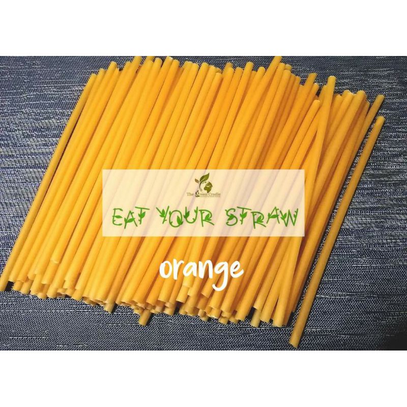 EAT YOUR STRAW Edible Straw (orange) Shopee Philippines