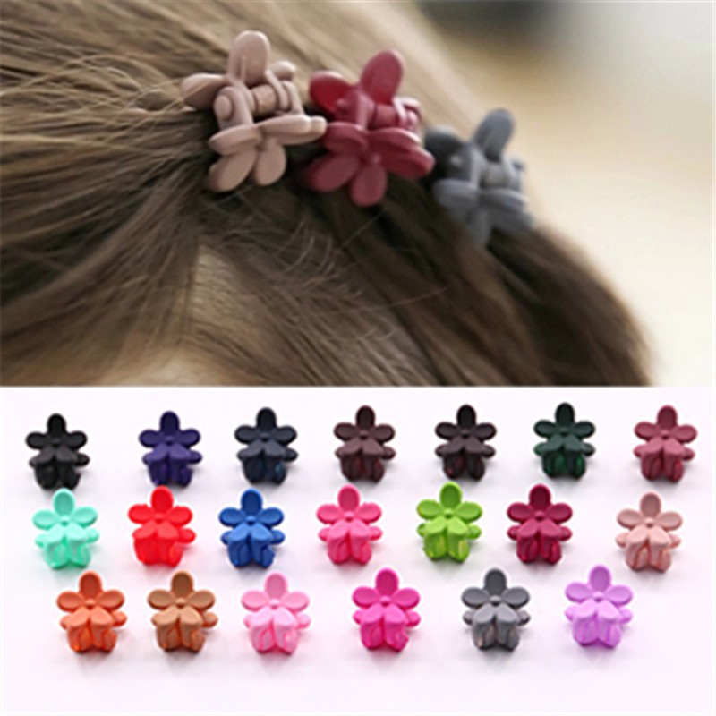 mini flower hair clips