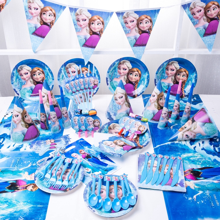 frozen plates and cups