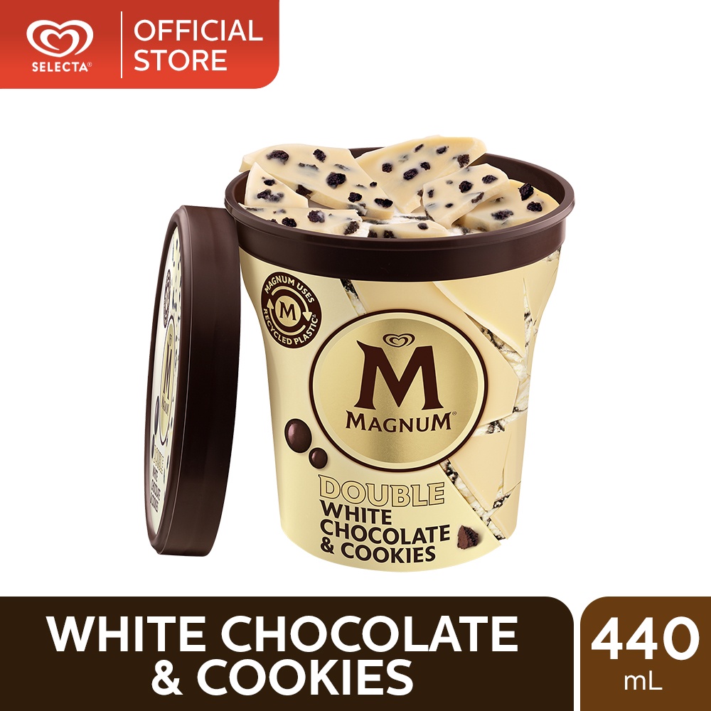 Selecta Magnum Pint White Chocolate Cookies 440mL Shopee Philippines