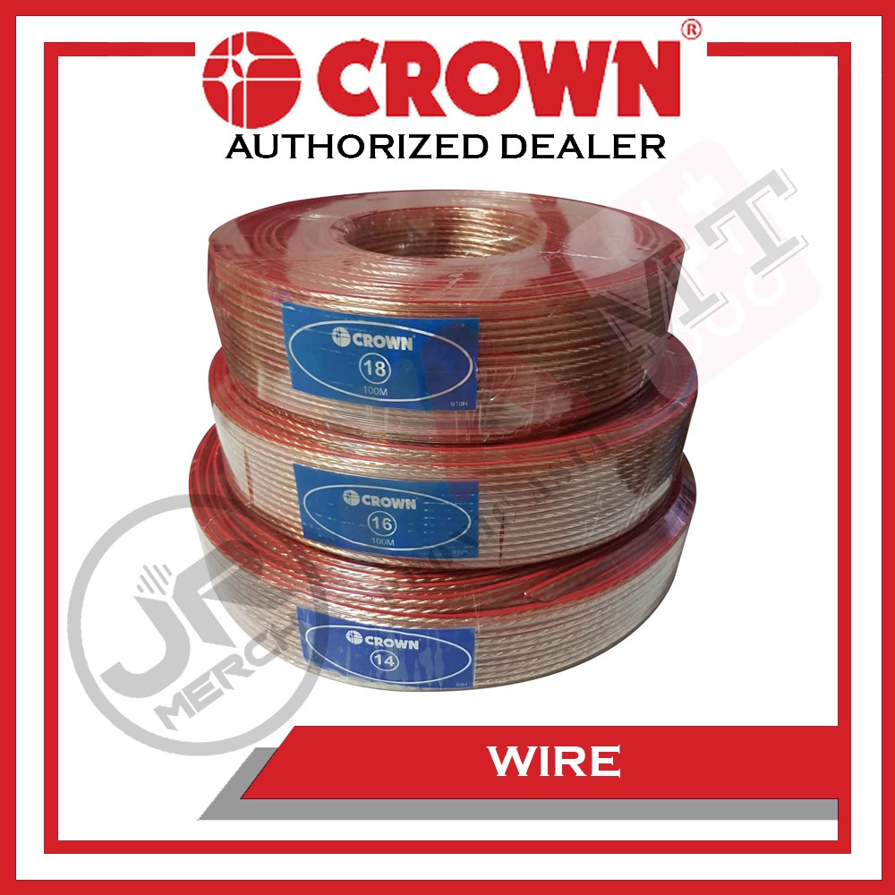 1 ROLL Original CROWN 18, 16, 14 AWG Professional Speaker Wire 100