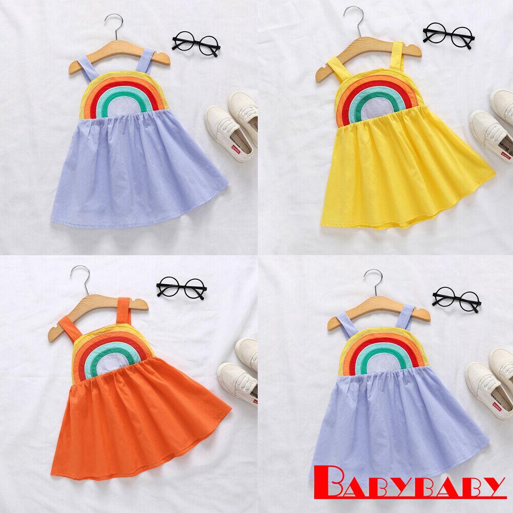 girls rainbow dress uk