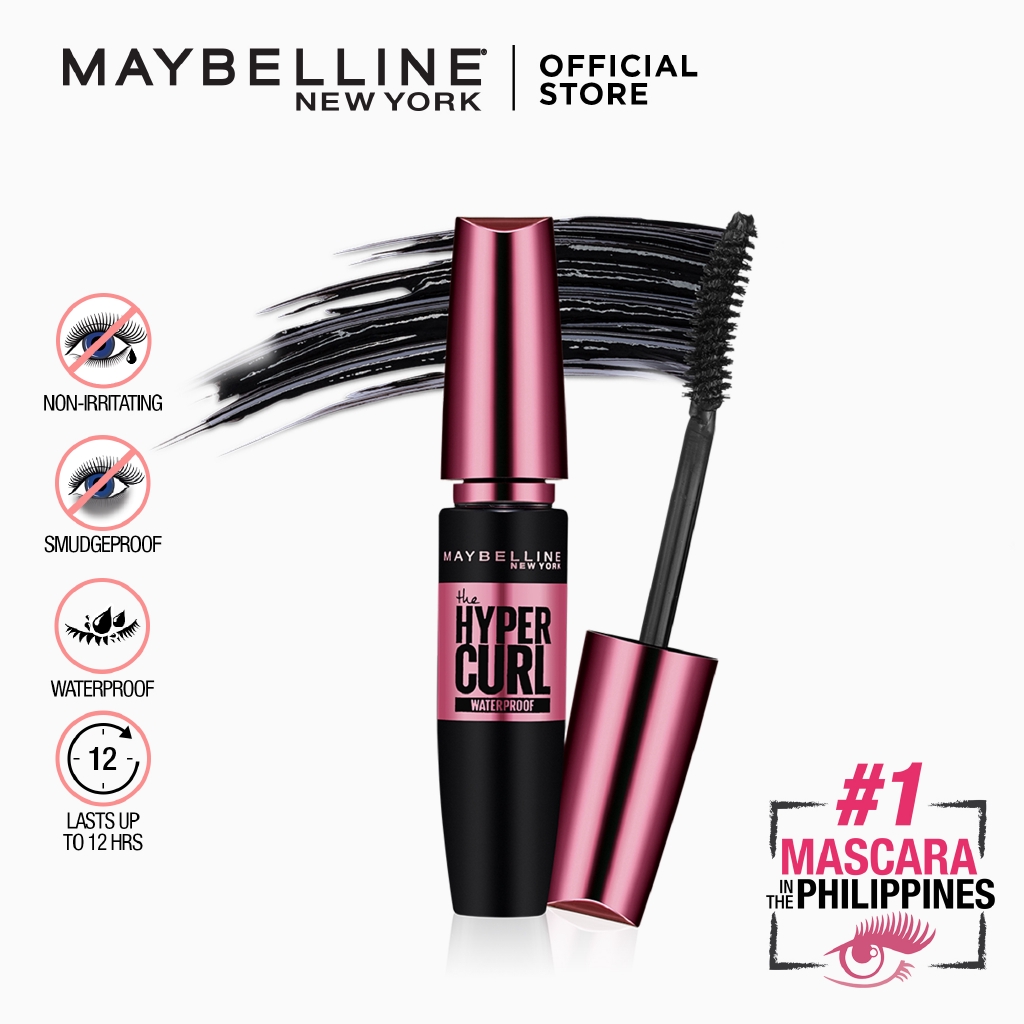 Maybelline Hypercurl Waterproof Mascara 9.2ml (Black) Shopee Philippines