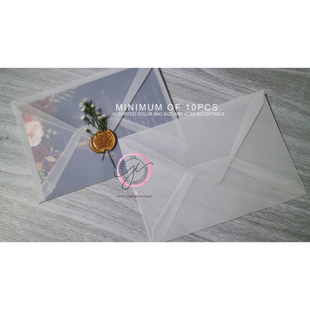Transparent Envelope for invitation / Translucent 5R 4R 3R 120GSM