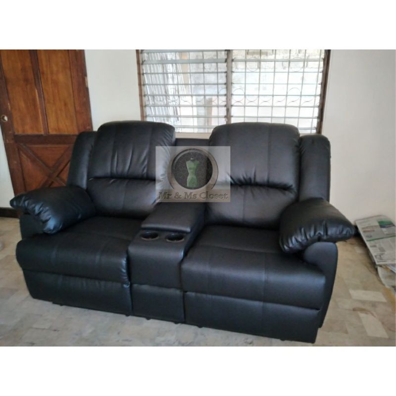 double recliner chair leather