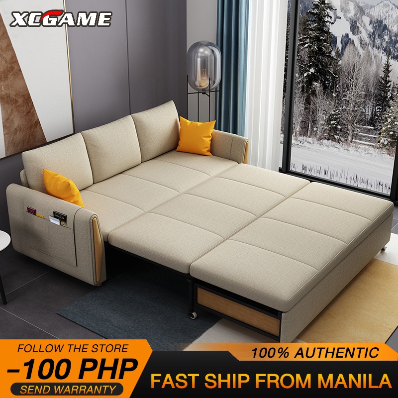 Multifunctional Folding Fabric Sofa, Furniture That Folds Out Into A Bedroom In Philippines