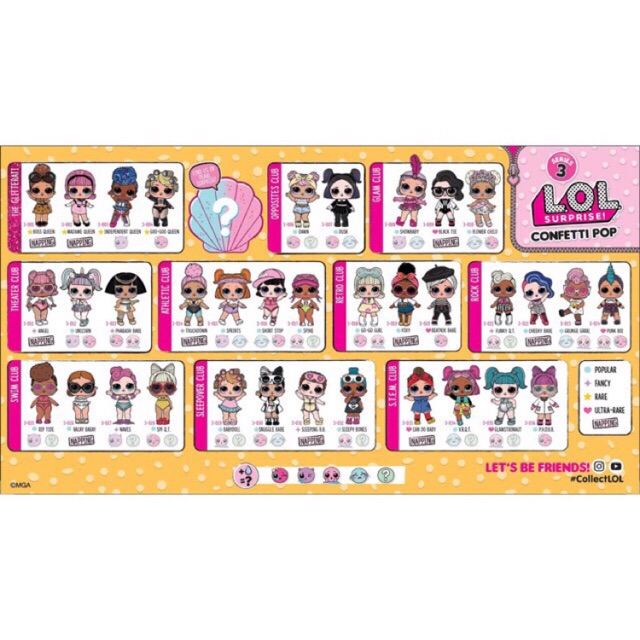 lol confetti pop series 3