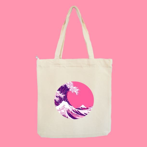 pink canvas tote bags