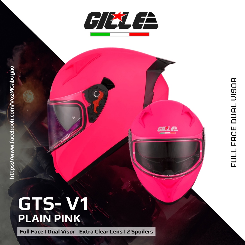 Gille Gts Series V Solid Pink Full Face Dual Visor Vozmac Shopee Philippines