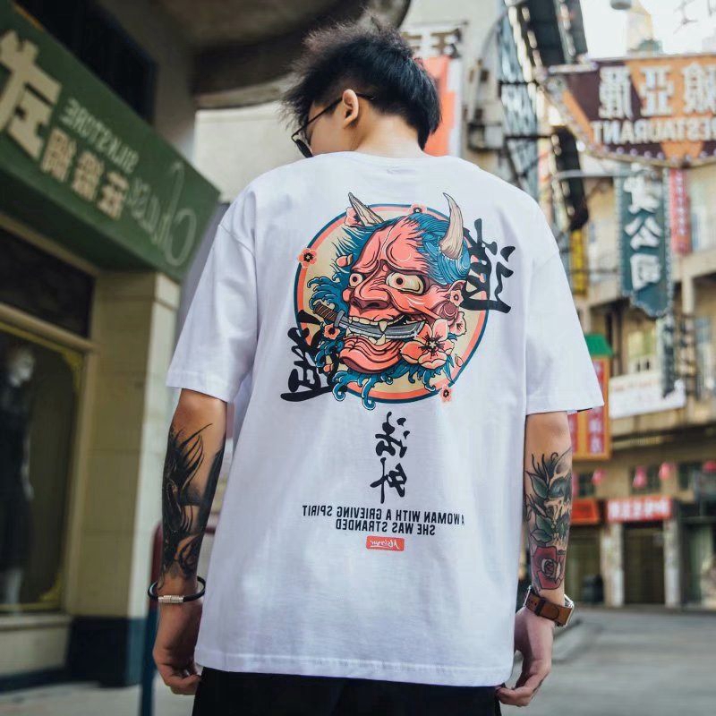 Men S T Shirt Half Sleeve Oversize Hip Hop Summer Tops Loose Couples Shirts Shopee Philippines