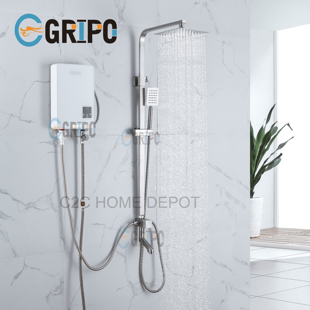 GRIPO New High End 304 stainless 4 way square type shower set for water