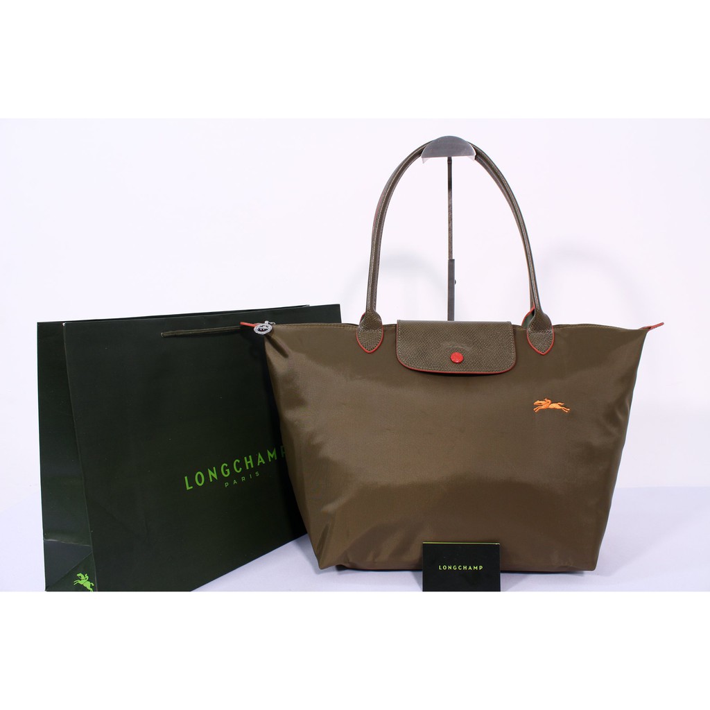 longchamp khaki large tote