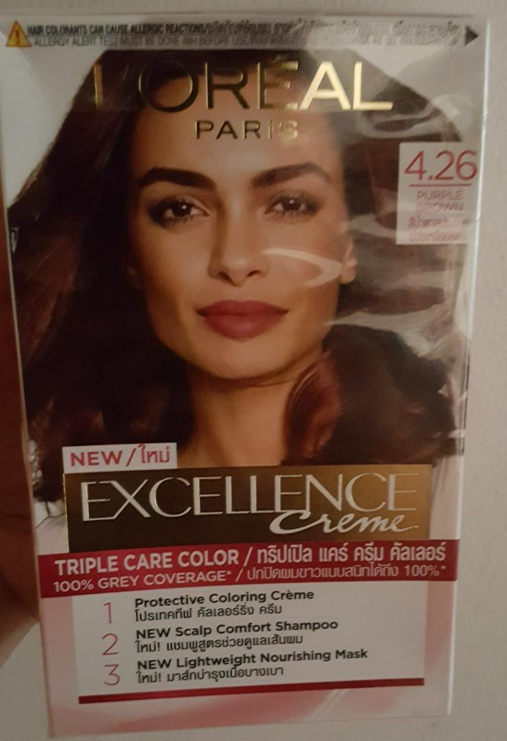 L'Oreal Paris Excellence Crème Triple Care Hair Color  Purple Brown |  Shopee Philippines