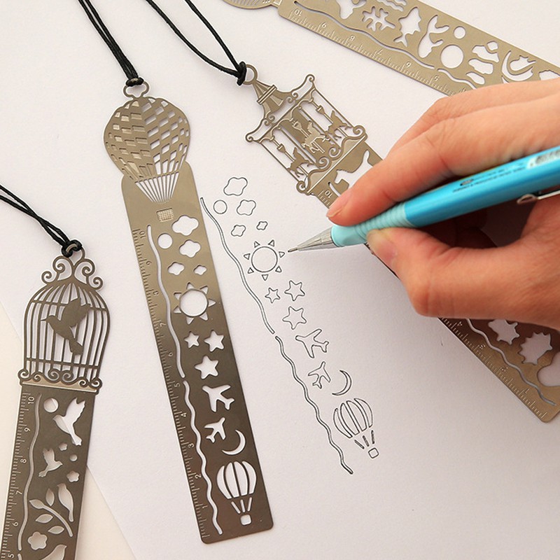 Seamiart_1pc Pierced Ruler for Hand Writing DIY/Decoration ...