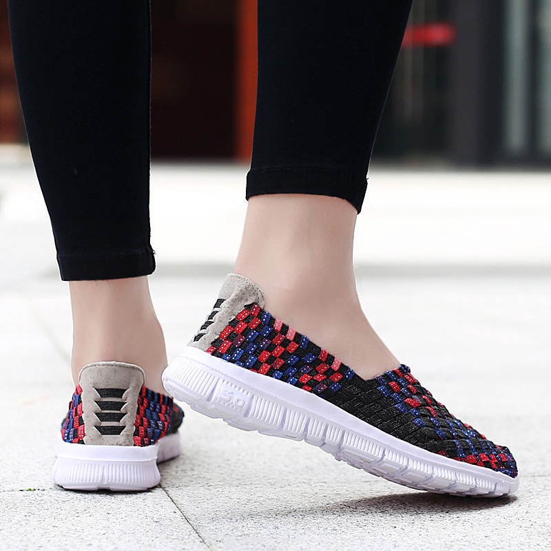 slip on running flat sneakers