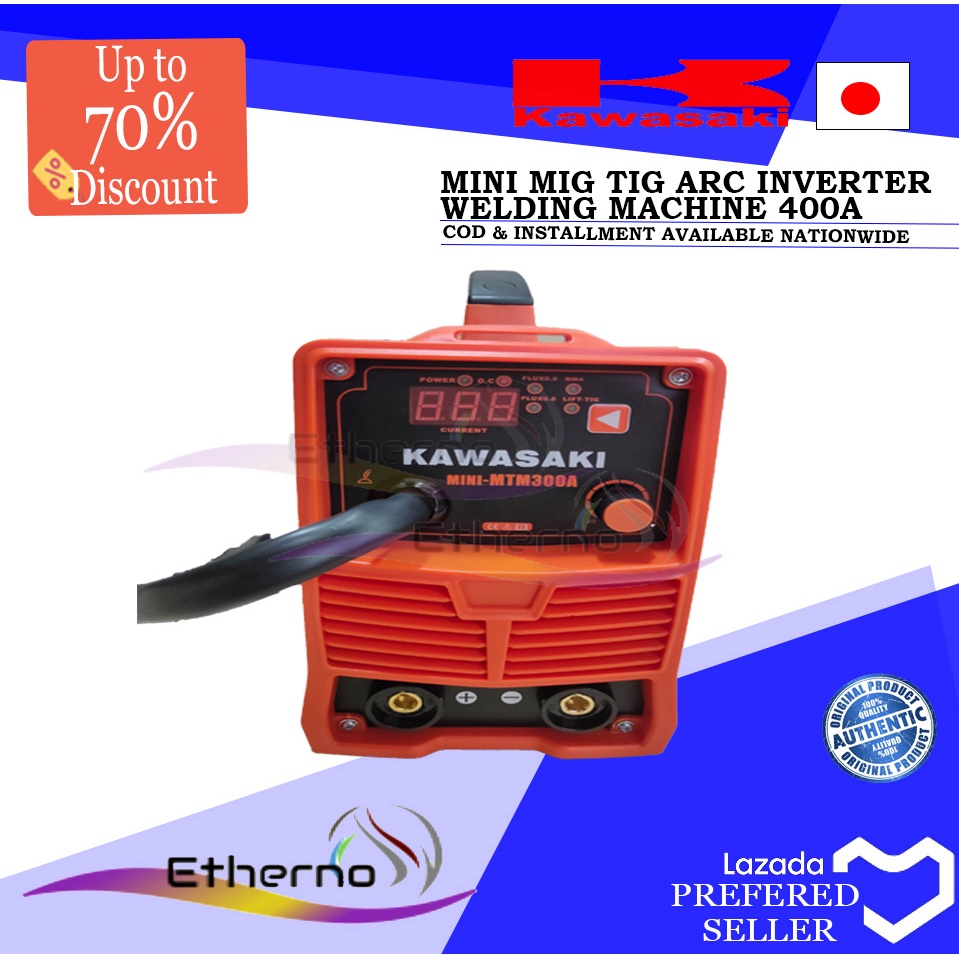 Kawasaki Mini Inverter Welding Machine 300A 3in1 TIG MIG ARC Shopee