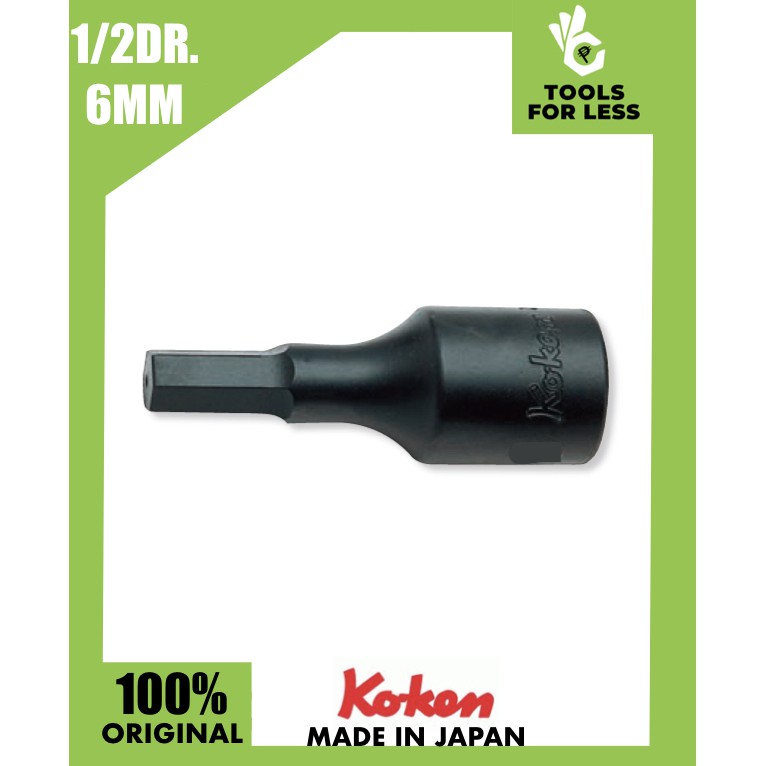 Koken 1/2 Dr. Impact Hexagonal Head Socket 6mm  Made in Japan