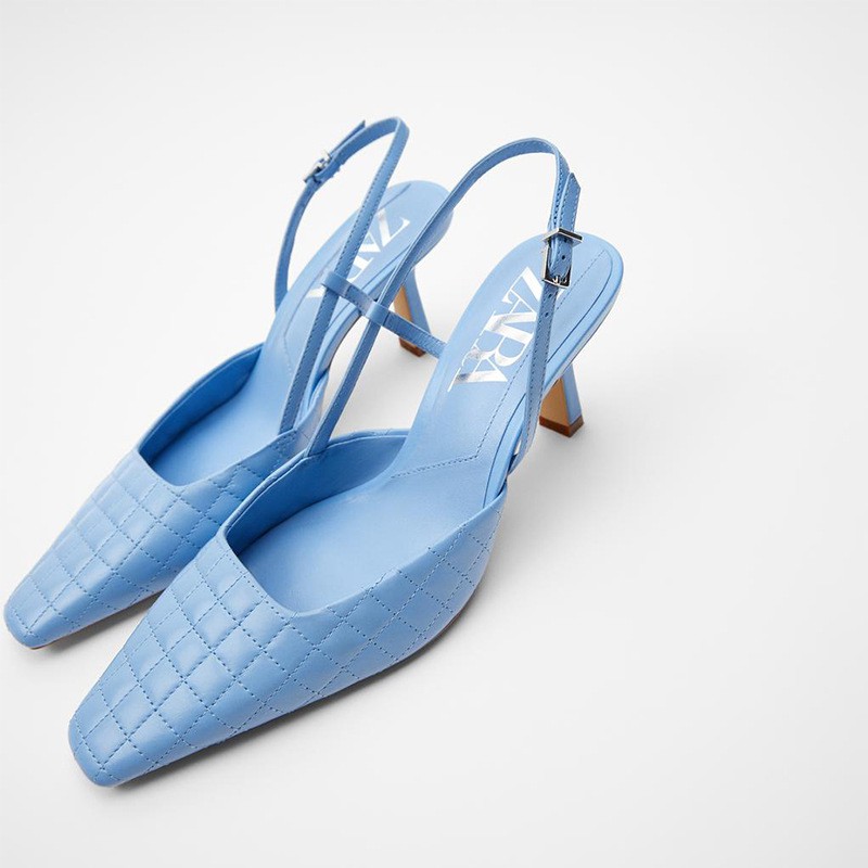 zara blue heels