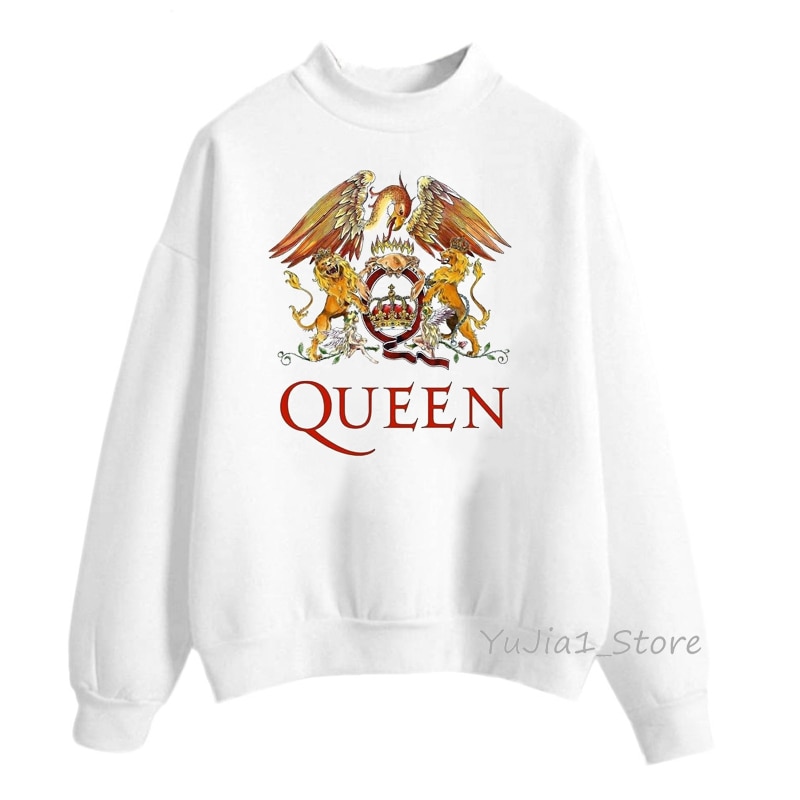 Vintage Queen Band sweatshirt Freddie Mercury print hoodies women white hip  hop rock hoddies gothic clothes winter streetwear | Shopee Philippines