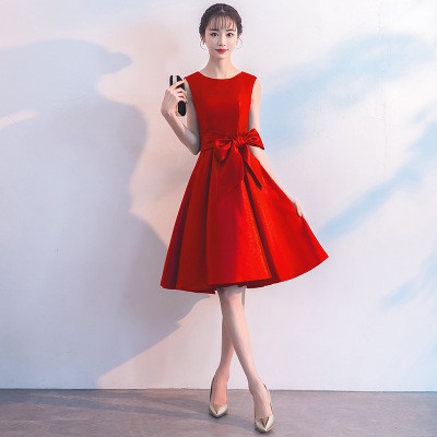red wine party dress