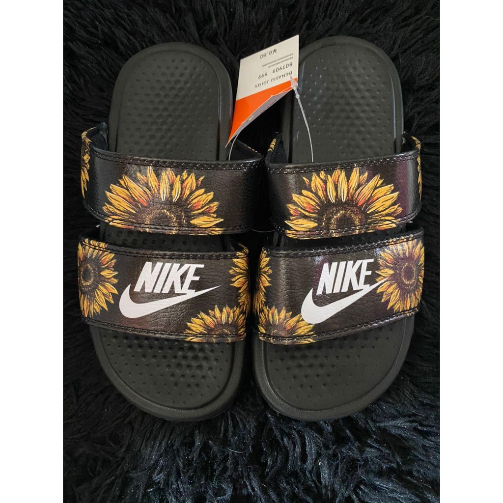 sunflower nike duo slides